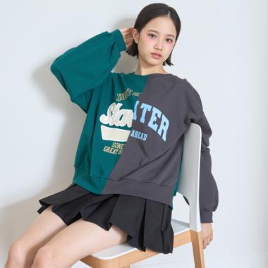 【7days】リメイク風カレッジトレーナー