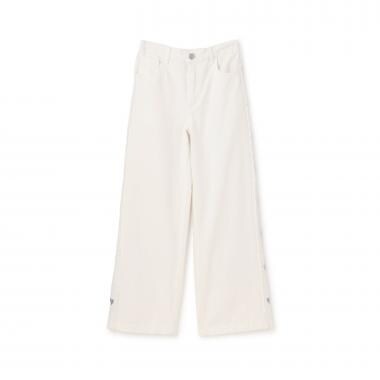 【7days】脇ハート刺しゅうワイドパンツ