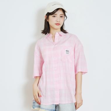 【7days】チェックビック半袖シャツ