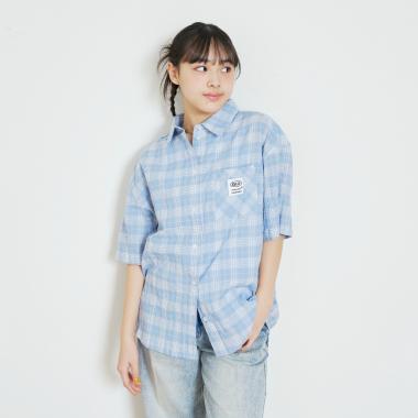 【7days】チェックビック半袖シャツ
