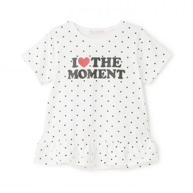 【7days】ドット裾フリルTシャツ