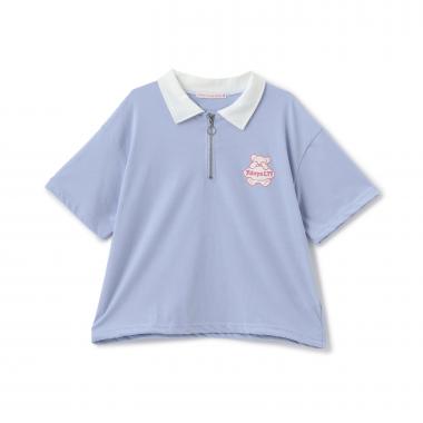 【7days】ハーフジップ半袖Tシャツ