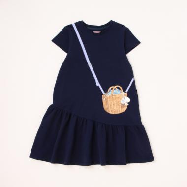 【リピート】【直営店で取り扱い無し】ガールズ トロンプルイユウィッカーサミーワンピース