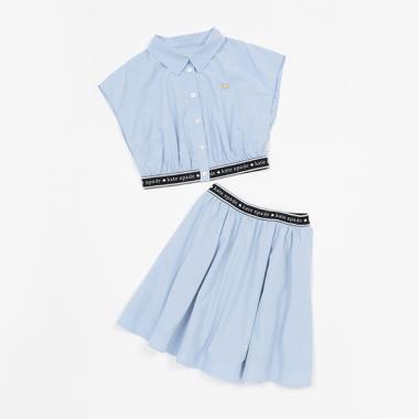 【人気商品再入荷】【直営店で取り扱い無し】ガールズ ウエストロゴベルトセットアップ