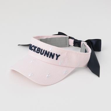 シアサッカーリボンバイザー