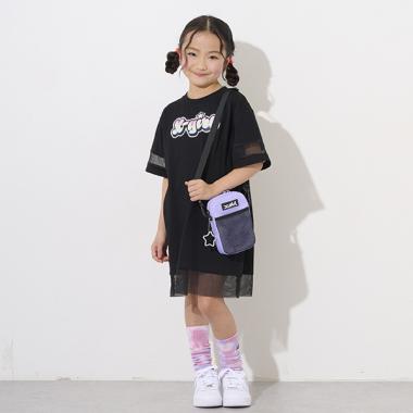 グラフィティロゴメッシュ切替Tワンピース