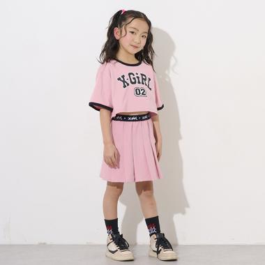 ショート丈半袖T&プリーツスカートセット