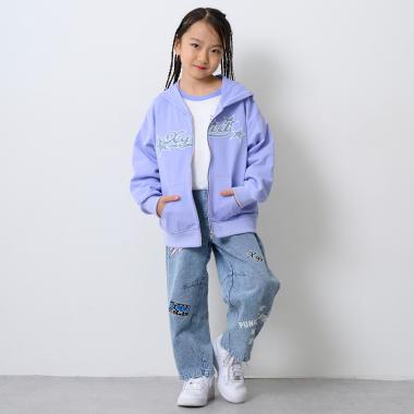 【TBSドラマ フェイクマミー 着用アイテム】MIXロゴデニムカーブパンツ