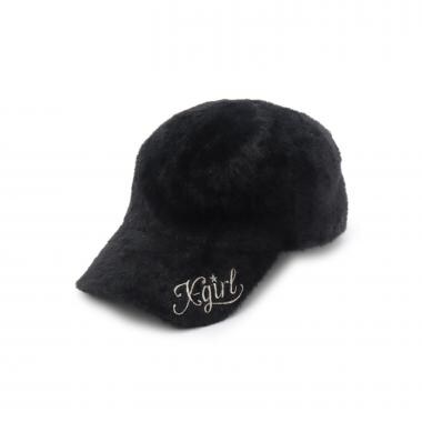 ロゴ刺しゅうファーキャップ