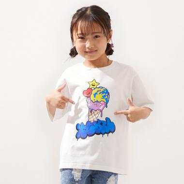 【接触冷感】キラッキーアイスクリーム 半袖Tシャツ