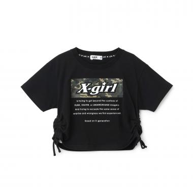 ボックスロゴ短丈半袖Tシャツ