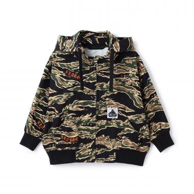 タイガーカモツイルフードブルゾン