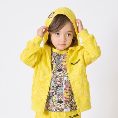 ファニーゴリラパイルジャカードジップパーカー