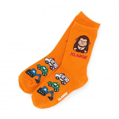 ファニーゴリラ+働く車 クルーソックス