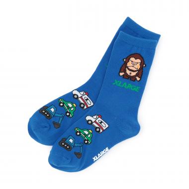 ファニーゴリラ+働く車 クルーソックス