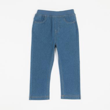 カットデニムストレートパンツ