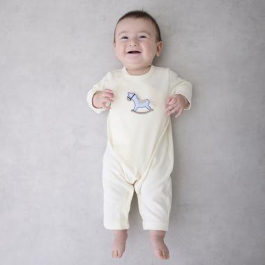 【弱酸性】モチーフアップリケカバーオール