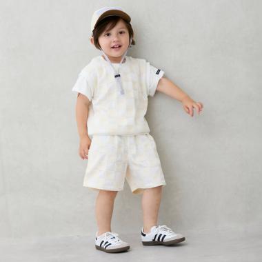 スクエア刺しゅうハーフパンツ