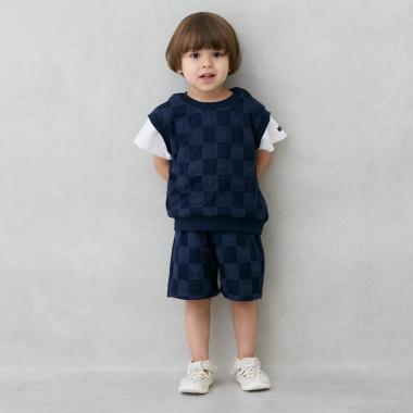 スクエア刺しゅうハーフパンツ