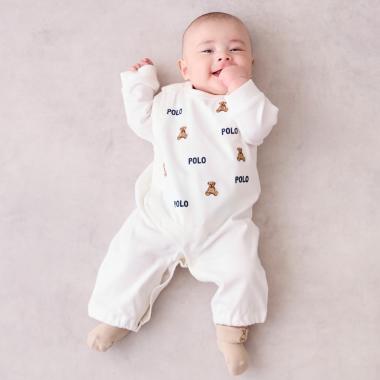 【POLO BCS】モチーフ刺繍長袖2WAYオール