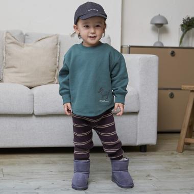 【ウォッシャブル】マルチボーダーニットレギパン