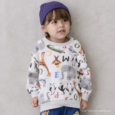 【おさるのジョージ】総柄トレーナー