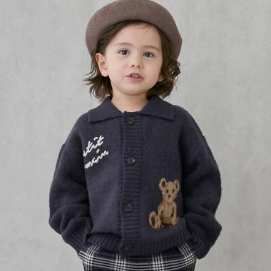 【ウォッシャブル】モチーフカウチンニットはおり