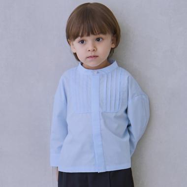 【セミフォーマル】ノーカラーシャツ