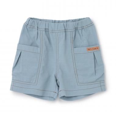 綿レーヨン布帛ショートパンツ