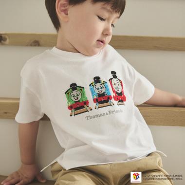 【きかんしゃトーマス】刺しゅう半袖Tシャツ