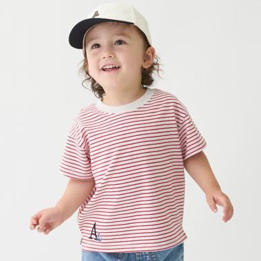 【防汚】カラーボーダー半袖Tシャツ