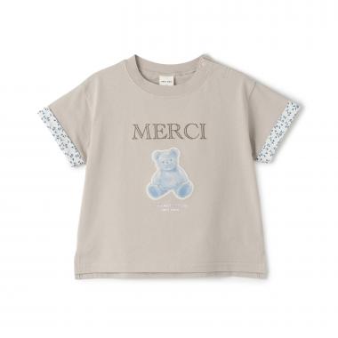 【15th】　MERCI袖折り返し半袖Tシャツ