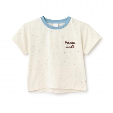 【接触冷感】ネップグラフィック半袖Tシャツ