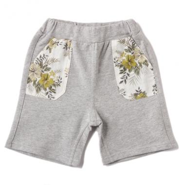 ポケットアロハ柄裏毛ハーフパンツ