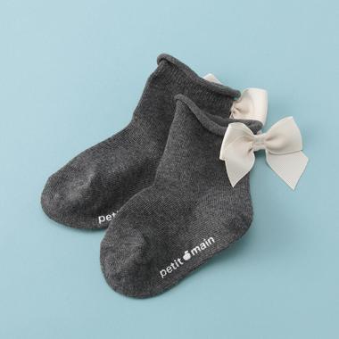 後ろリボンクルーソックス