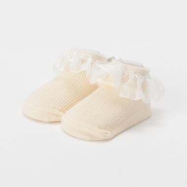 オーガンジーフリルリボンカップソックス