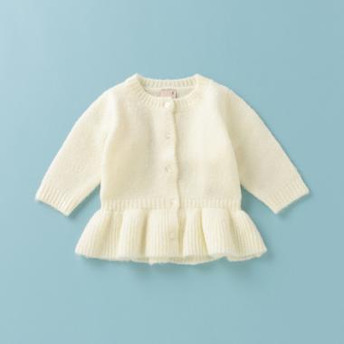 ペプラムニットカーディガン