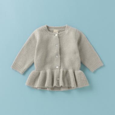 ペプラムニットカーディガン