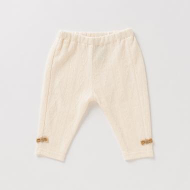 抗菌防臭 裾リボンジャカードケーブルレギンス