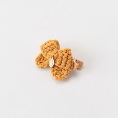 リボンニットヘアクリップ