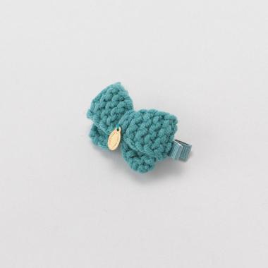 リボンニットヘアクリップ