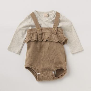 【抗菌防臭】フリルサロペット