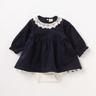 【弱酸性】衿つきコーデュロイワンピース