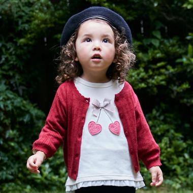 針抜きニットカーディガン