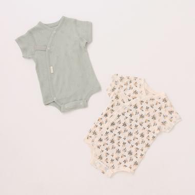 【オーガニック】前開きボディースーツ