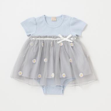 お花チュールロンパース