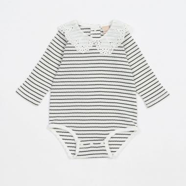 レース衿つきロンパース