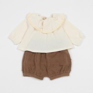 【リンク】フリル衿セットアップ（キッズサイズ）(ベビーサイズ)