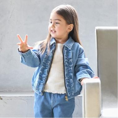 【リンク】デニムフリルジャケット(キッズ)