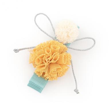 ぽんぽんヘアクリップ